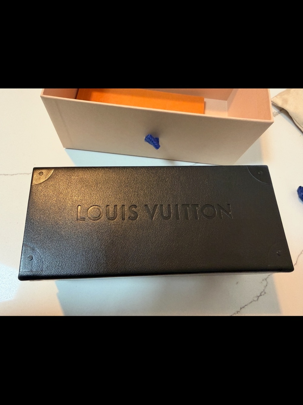 Louis Vuitton Black Shield Sunglasses with Gold Crystal Monogram - Picture 7 of 8